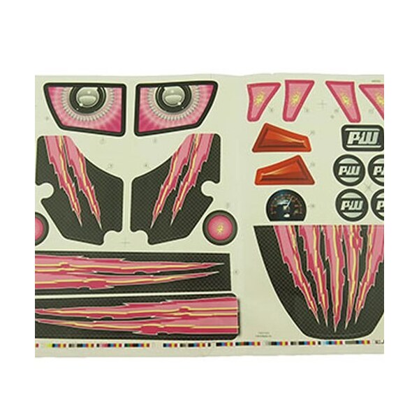 Ilc Replacement for Power Wheels Fcd17 Desert Racer Pink Label Sheet FOR Desert Racer (fcd17) FCD17 DESERT RACER PINK LABEL SHEET FOR DESERT RA - main